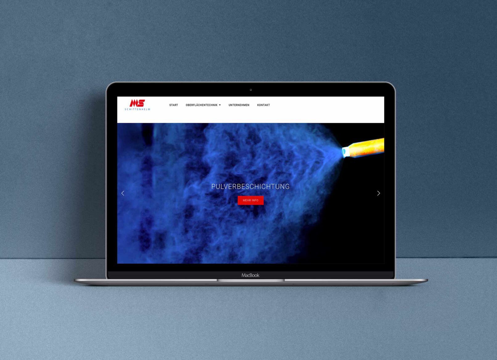 Website Oberflächentechnik Pulverbeschichtung
