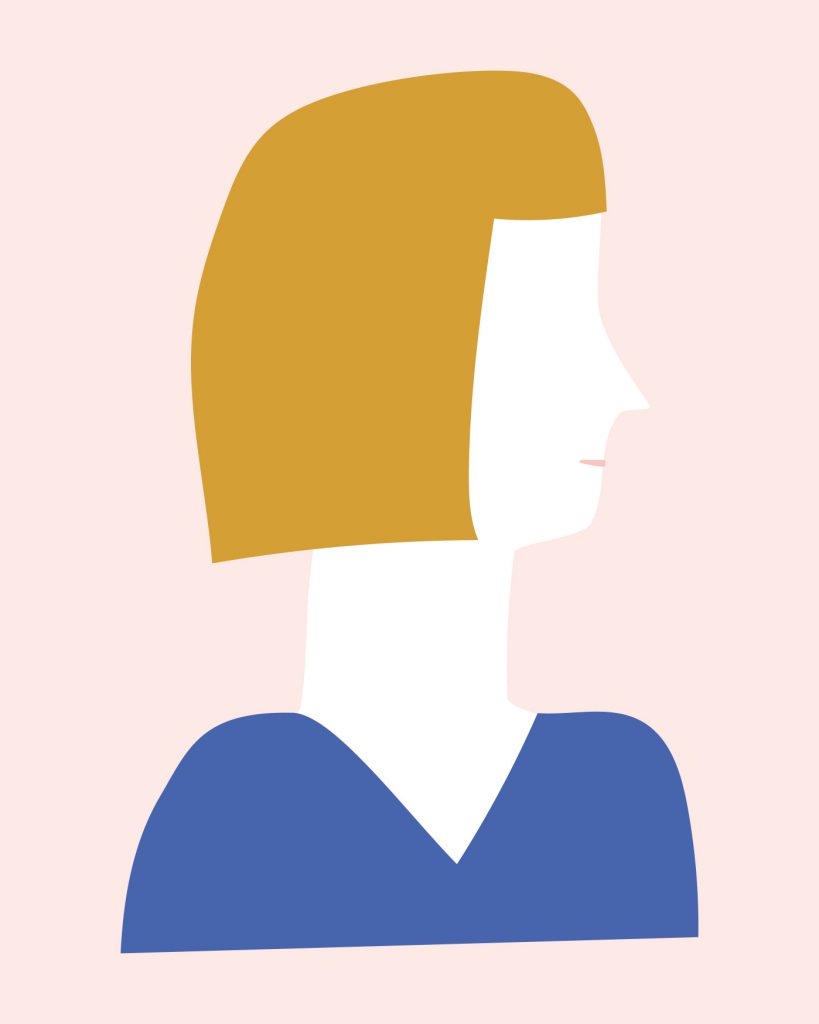Illustration Kopf Friseur