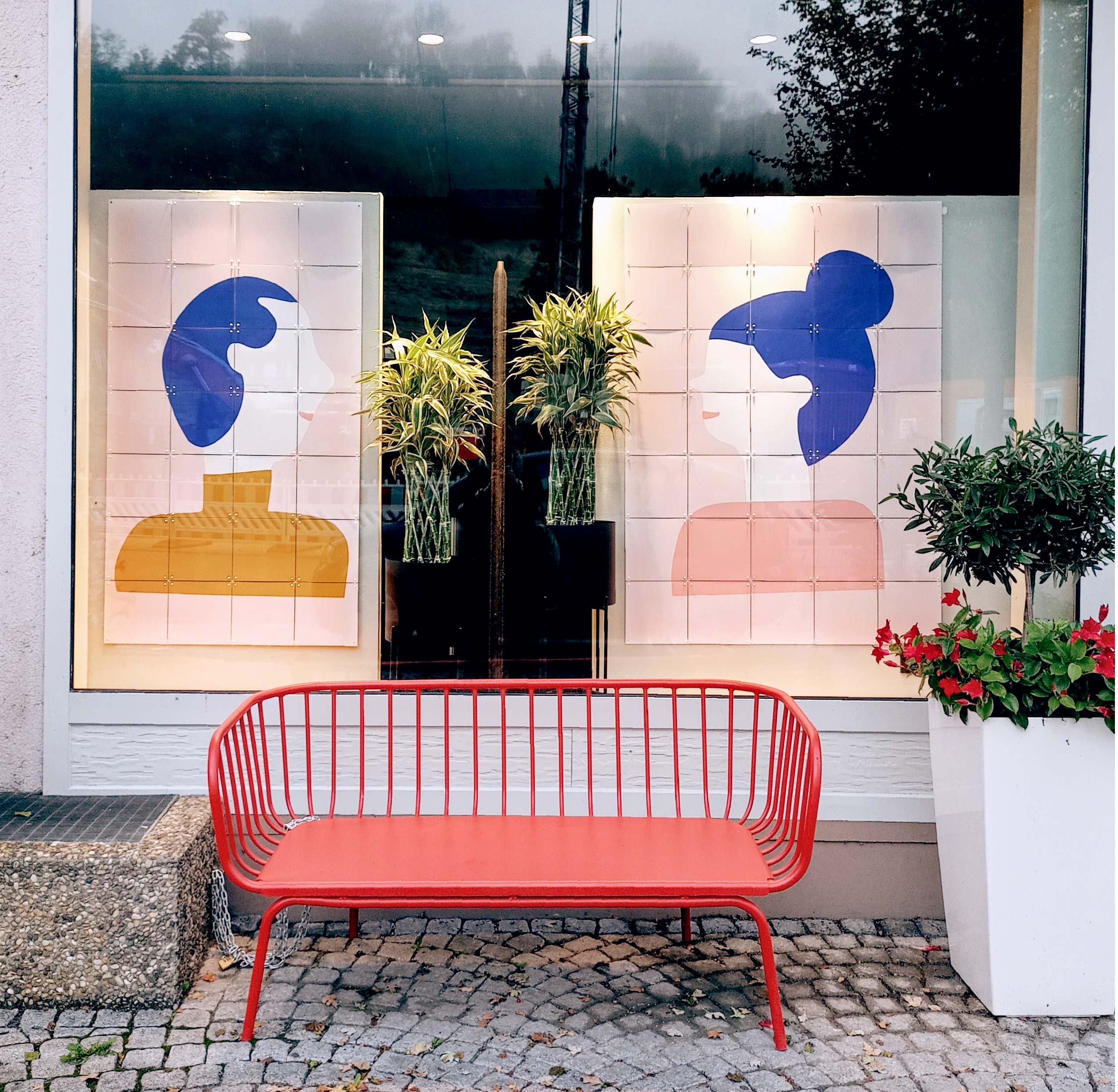 Schaufenster Dekoration Illustration